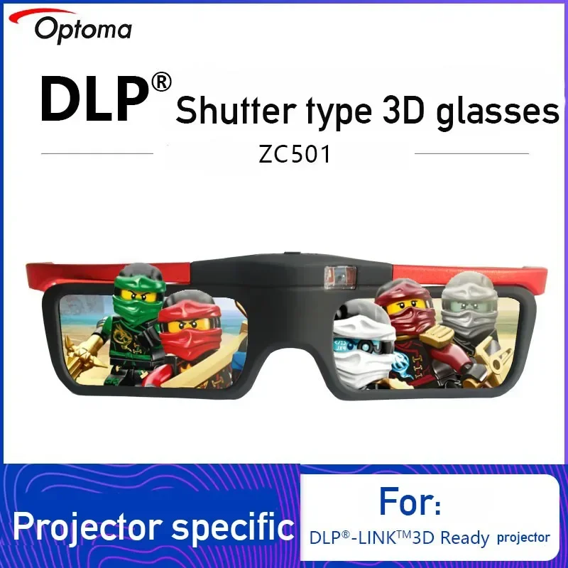 Active 3D Glasses Dlp Link Projector - Custom Optoma ZC501 Active 3D Glasses