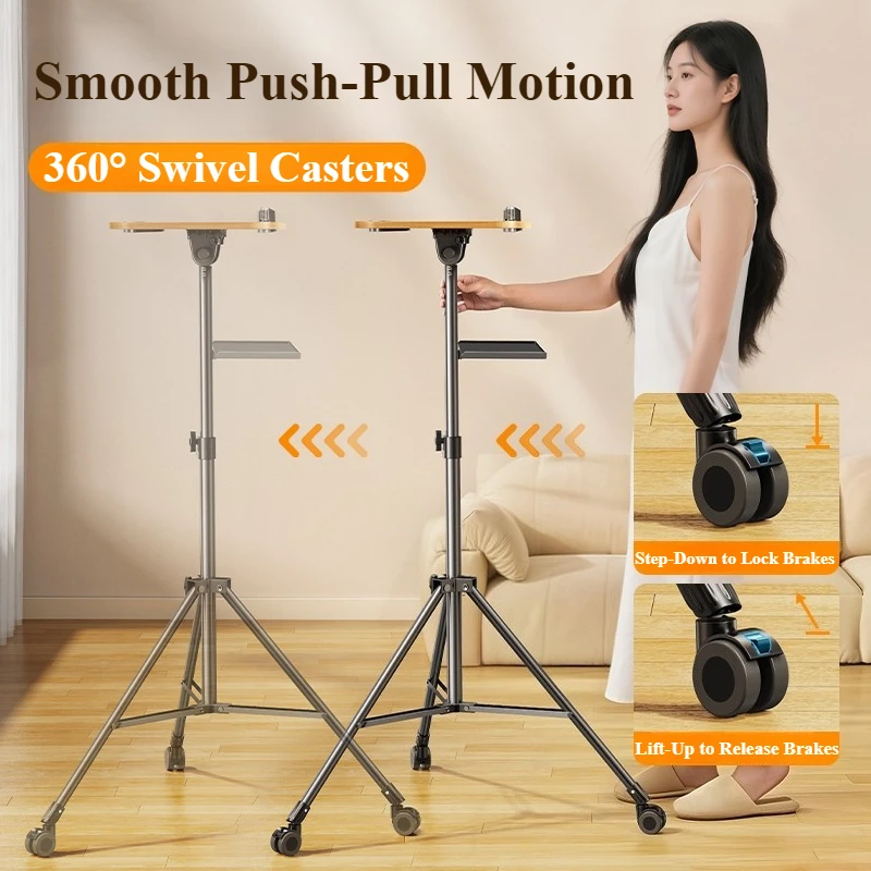 Eary Wooden Laptop Tripod With - Projector Floor Stand Tripod Adjustable review and price