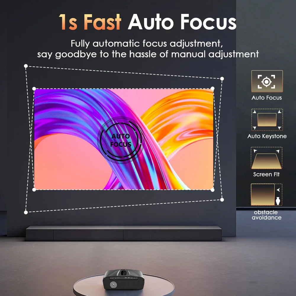 4K 3800 ANSI Projector Android - Auto Focus Keystone Correction Projector review and price