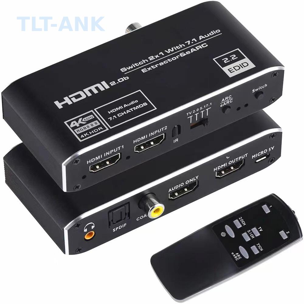 HDMI Switch 2 in 1 Out 4K 120H - Optical Audio Hdmi Earc Extractor review and price