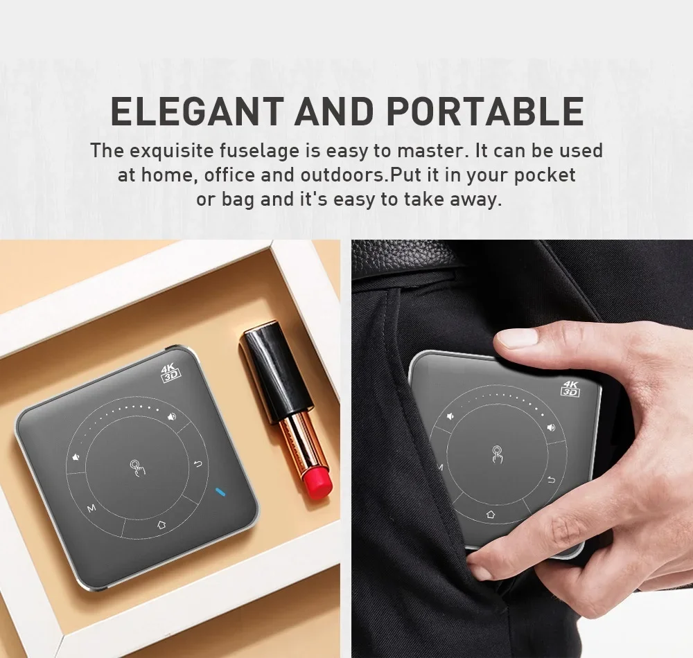 Mini 3D Portable Projector 4K  - Mini Portable Projector Rechargeable Battery review and price