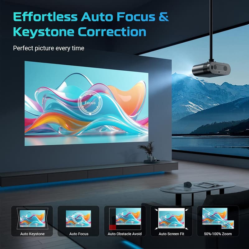 2025 Huaweishi L007  4K 1000AN - Auto Focus Keystone Correction Projector review and price