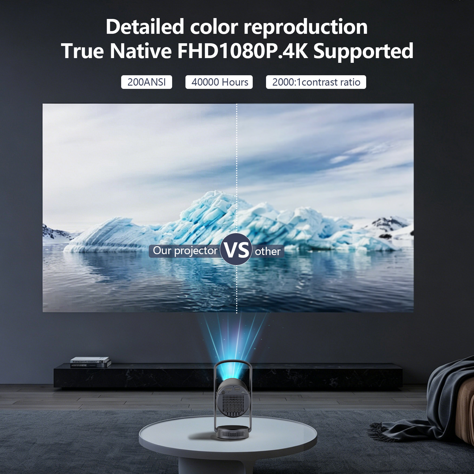 2026 New Smart Portable Projec - Auto Focus Keystone Correction Projector review and price