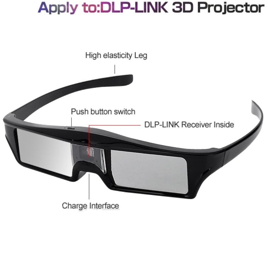 DLP 3D Active Shutter Glasses  - Active 3D Glasses Dlp Link Projector review and price