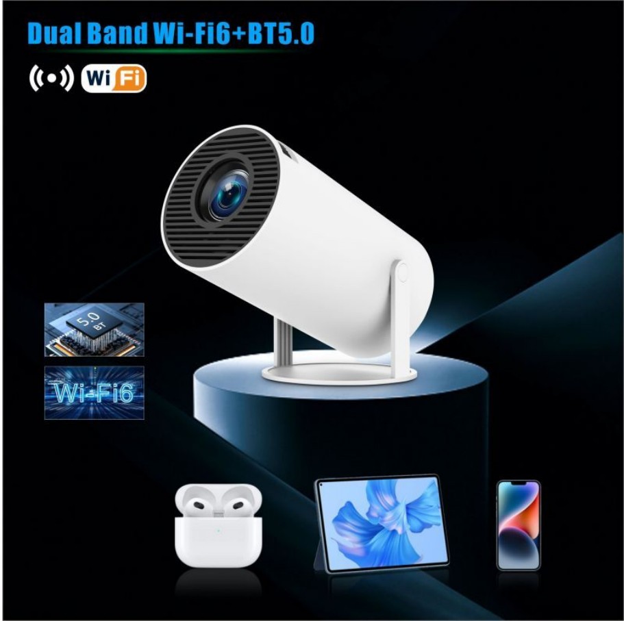 HY300 pro mini Smart Projector - 4K Smart Projector Android 11 Wifi 6 review and price