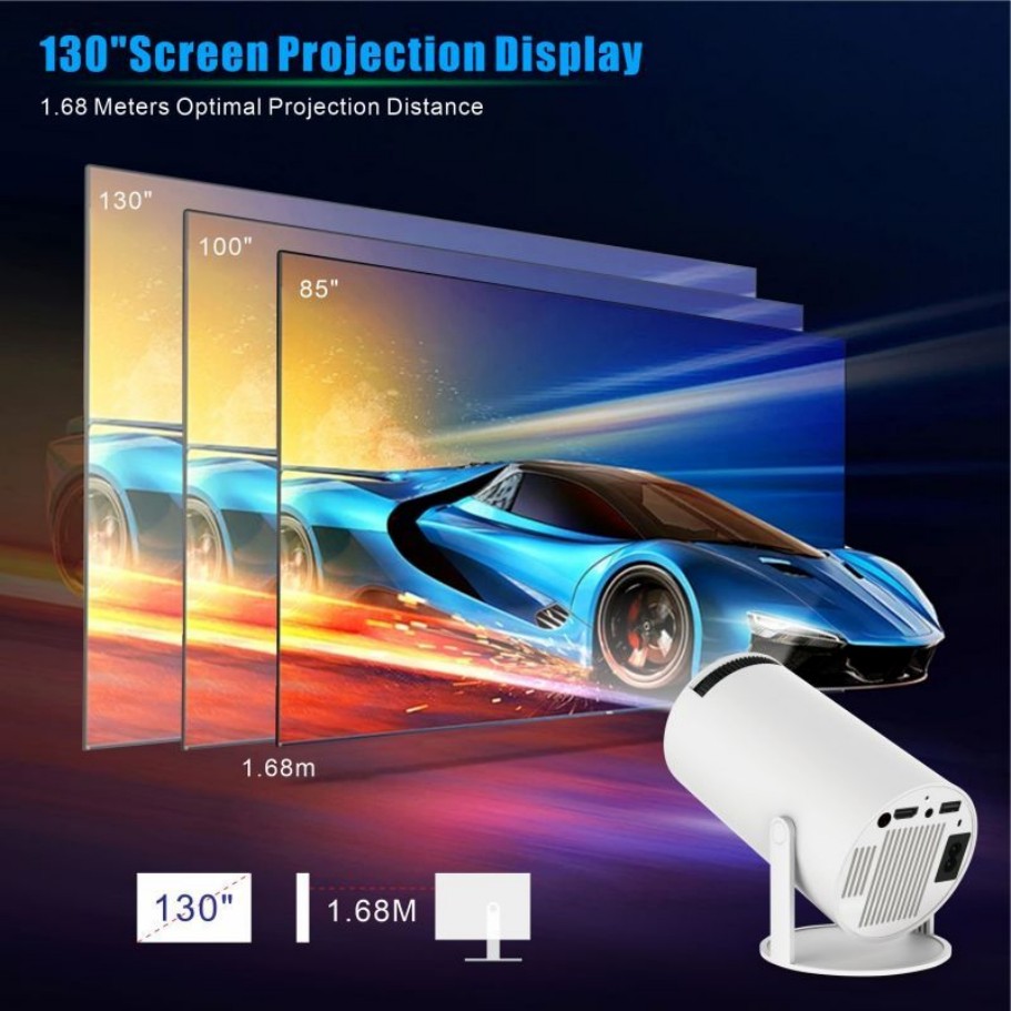 HY300 pro mini Smart Projector - 4K Smart Projector Android 11 Wifi 6 review and price
