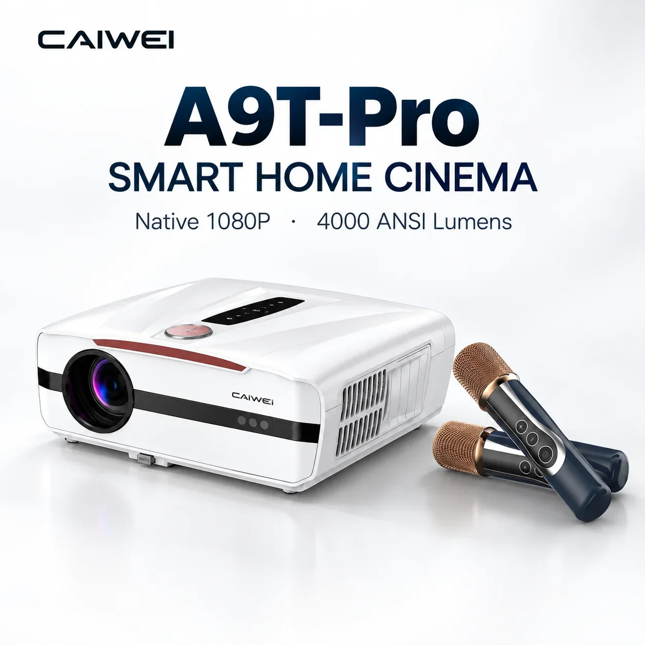 New A9T Smart Projector 4000AN - Auto Focus Keystone Correction Projector review and price
