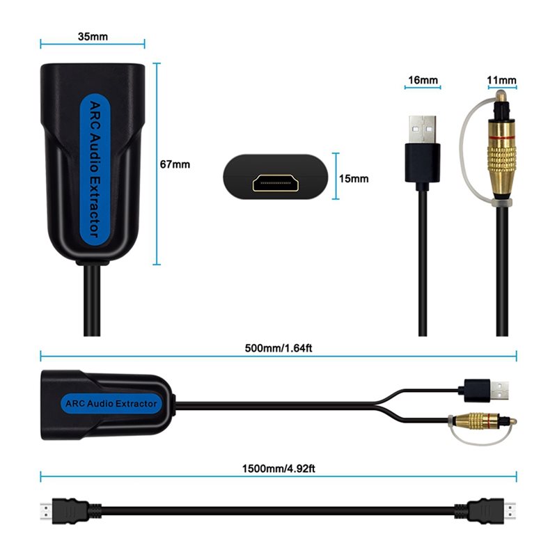 【STABLE QUALITY】HD Compatible  - Optical Audio Hdmi Earc Extractor review and price