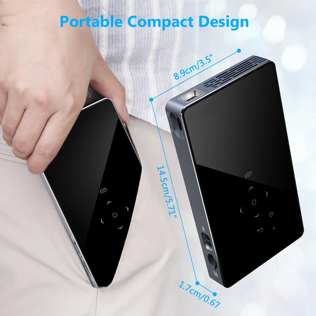 2026 Android Mini Projector P8 - Mini Portable Projector Rechargeable Battery review and price