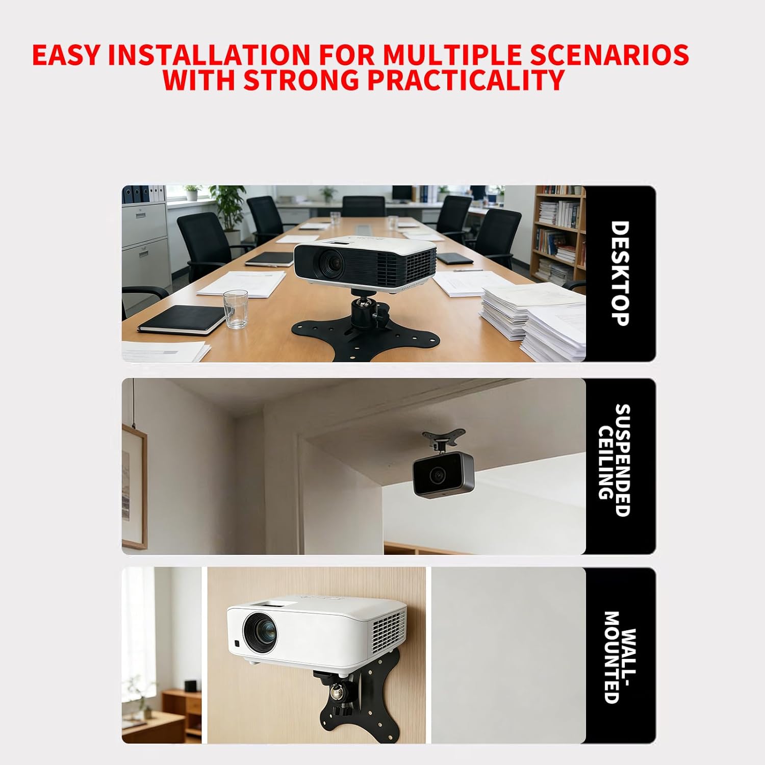 with360-Degree Ball Vertically - Projector Ceiling Mount Bracket Universal review and price