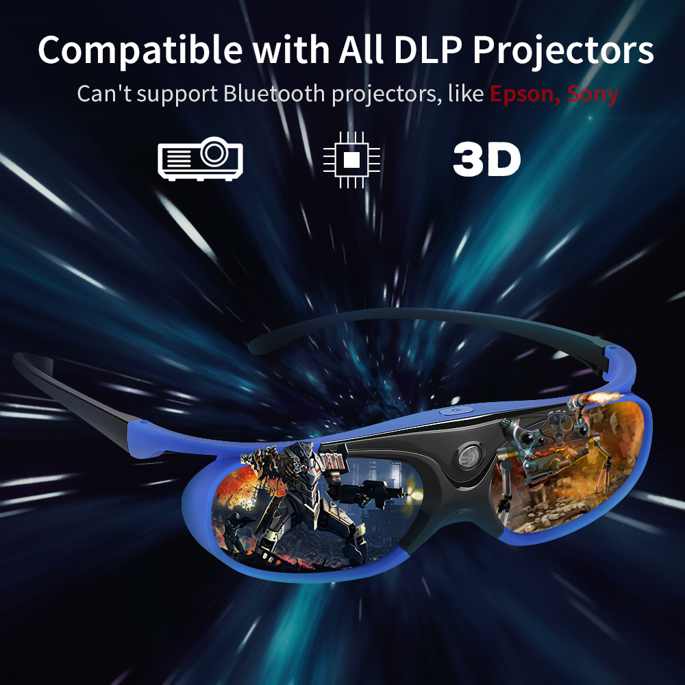 Active Shutter Eyewear DLP-Lin - Active 3D Glasses Dlp Link Projector review and price