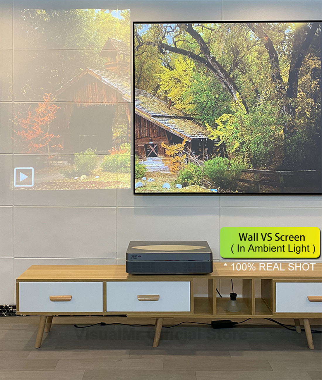 2026 MAX 150inch ALR PET Cryst - Alr Ambient Light Rejecting Projector Screen review and price