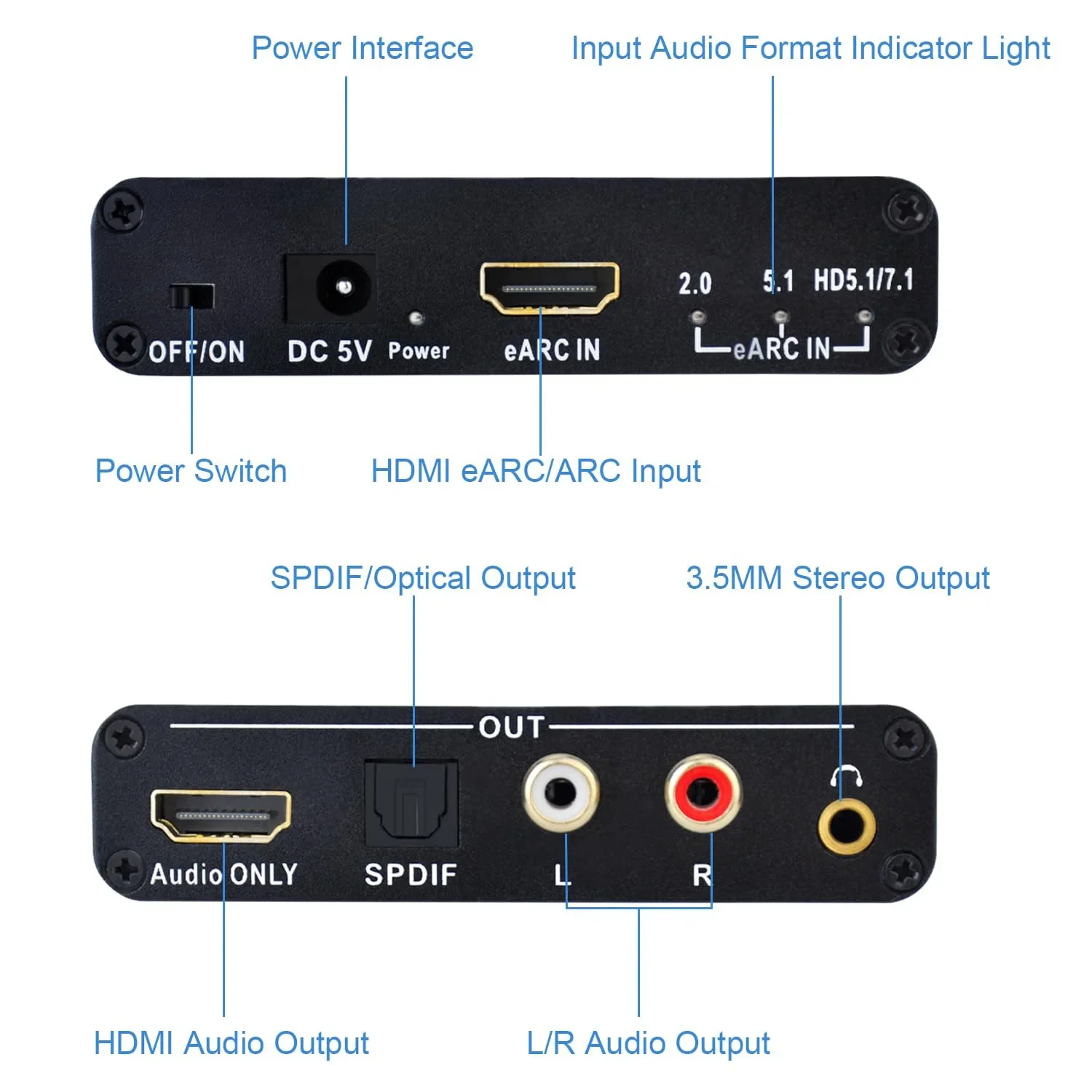 RCA Audio Extractor Converter  - Optical Audio Hdmi Earc Extractor review and price
