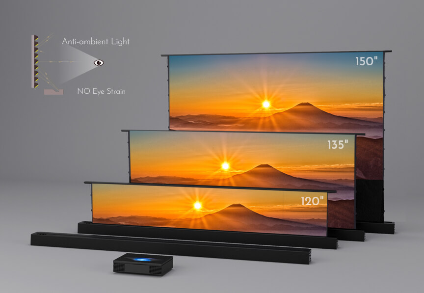 R 110 Inch Electric Tension Fl - Ultra Short Throw Laser Projector 4K review and price