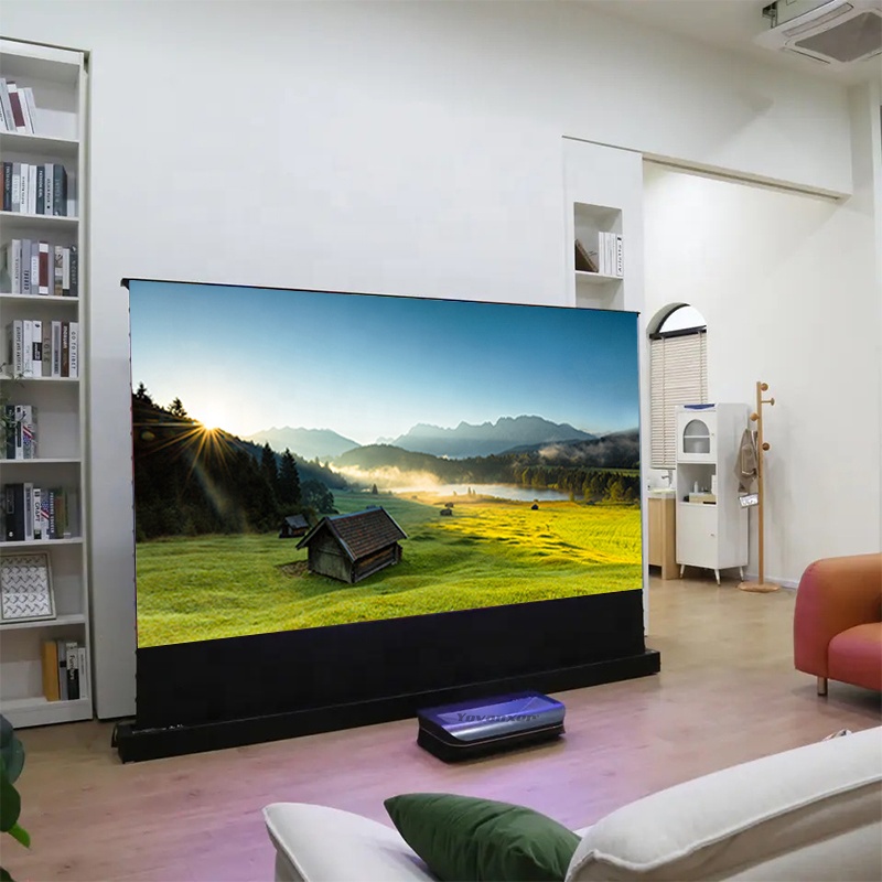 120 Inch Motorized Floor Risin - Alr Ambient Light Rejecting Projector Screen review and price