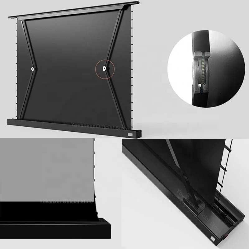 120 Inch Motorized Floor Risin - Alr Ambient Light Rejecting Projector Screen review and price