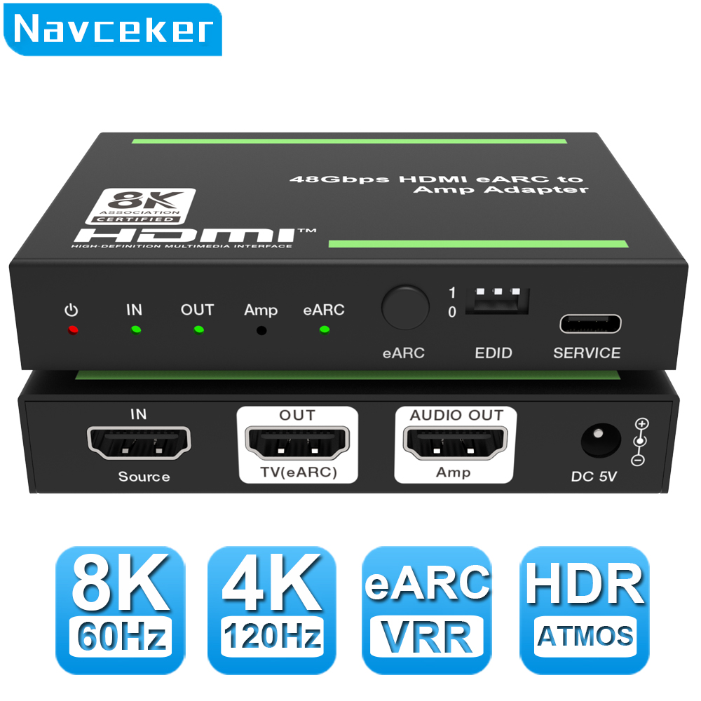 Navceke 4K 120Hz HDMI 2.1 EARC - Optical Audio Hdmi Earc Extractor review and price