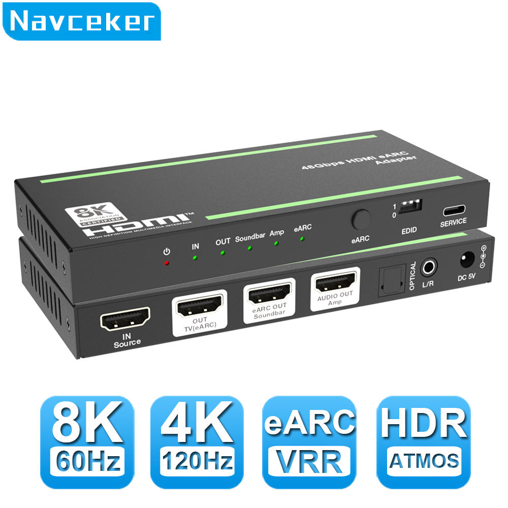 Navceke 4K 120Hz HDMI 2.1 EARC - Optical Audio Hdmi Earc Extractor review and price